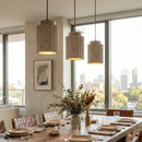 Cylindrical Caelia Travertine Pendant Light