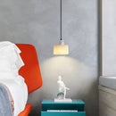 Cylindrical plaster Pendant Light
