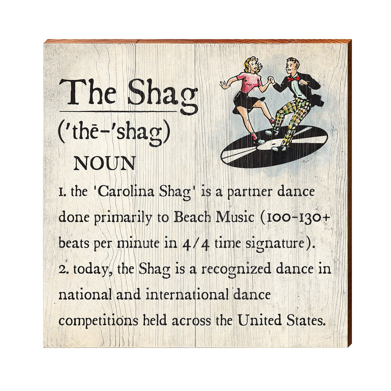 The Shag Dance Definition Wooden Sign | Wall Art Print on Real Wood | Home Decor