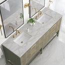 James Martin Emmeline 72" Double Bathroom Vanity, Pebble Oak