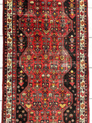 Vintage Persian Hosseinabad Runner Rug - 4’2” x 10’5” - Handwoven Wool, Circa 1950s