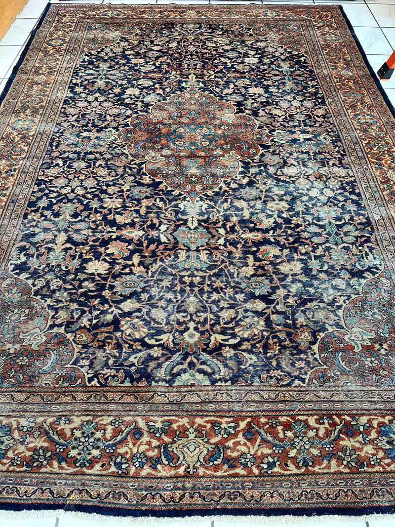 Antique Persian Mahal Rug 8’3”x12’ - Circa 1900 Treasure