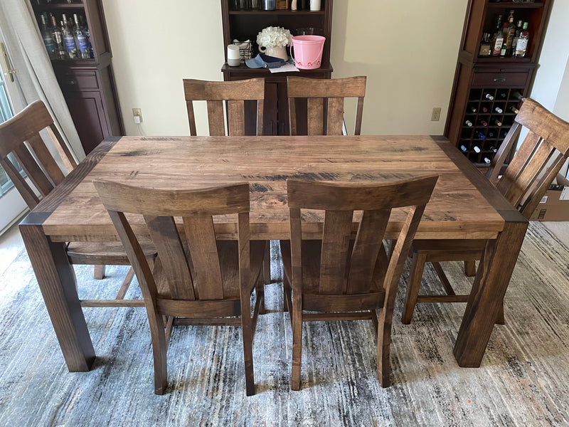 Farmhouse Dining Table with Post Legs