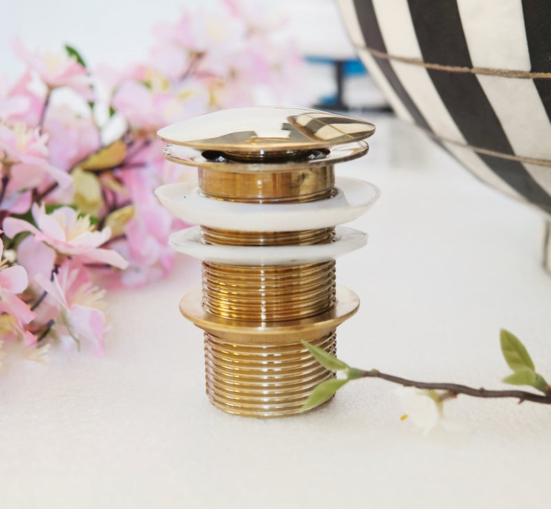 Handmade Wood & Brass Bathroom Vessel Sink - BRASSMA