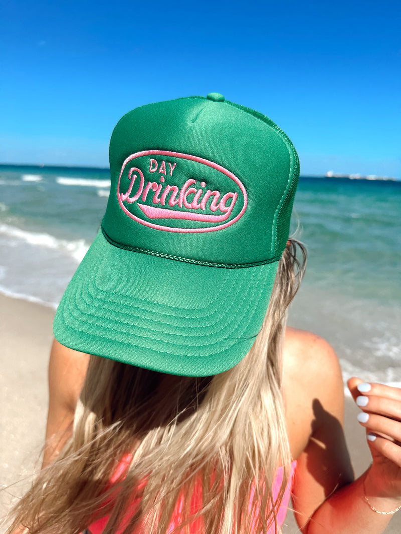 Day Drinking Green Foam Trucker Hat