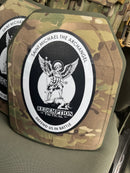 St Michael Archangel Plates Pair of 10x12 Level IV Ceramic PE Plates Ballistic FRONT AND BACK (SIZE SMALL to LARGE) Curved with Shooters Cut by Redemption Tactical