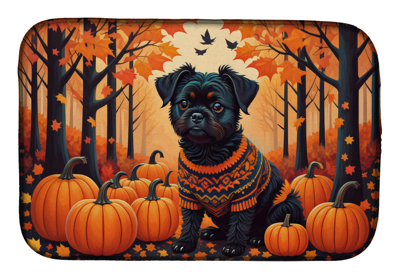 Affenpinscher Fall Dish Drying Mat