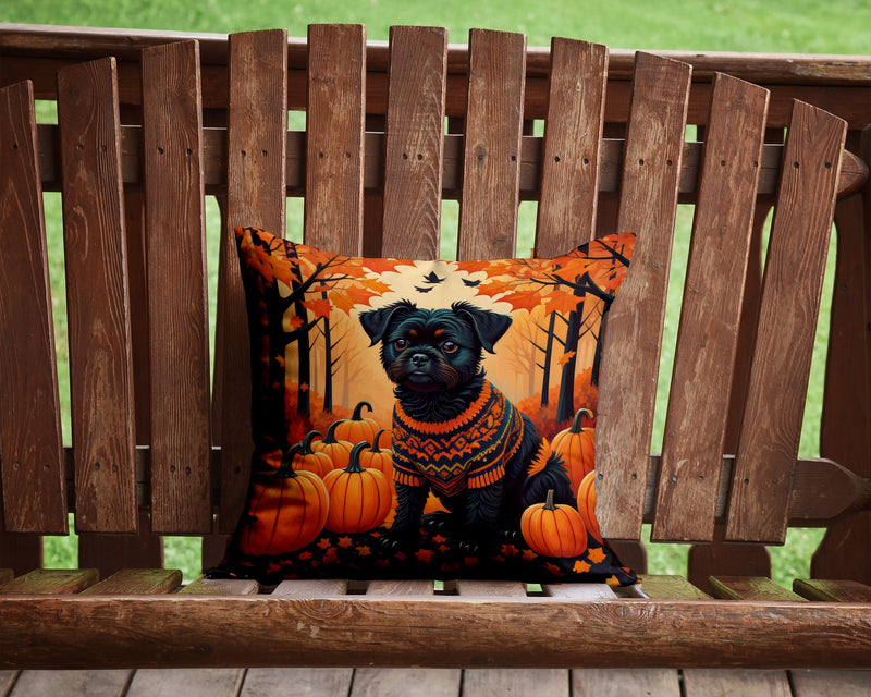 Affenpinscher Fall Fabric Decorative Pillow