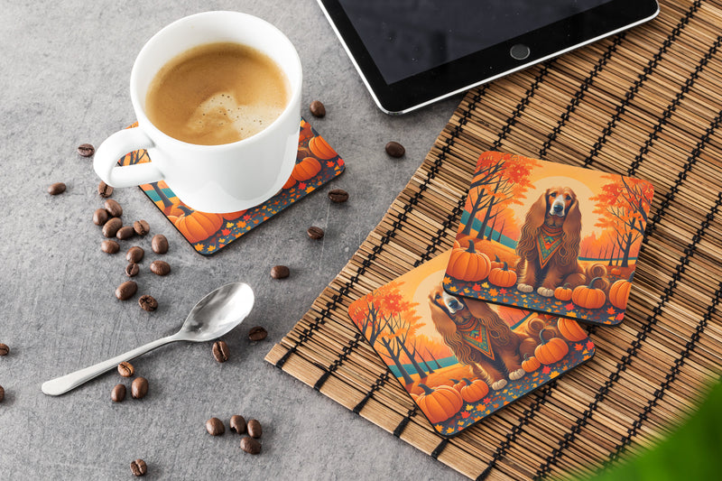 Afghan Hound Fall Foam Coaster Set of 4