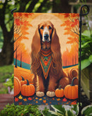 Afghan Hound Fall Garden Flag – Dog Surrounded by Pumpkins & Autumn Leaves