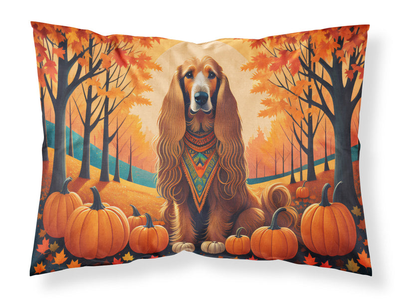 Afghan Hound Fall Fabric Standard Pillowcase