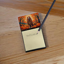 Afghan Hound Fall Sticky Note Holder- Refiilable Desk Accessory Note Pad