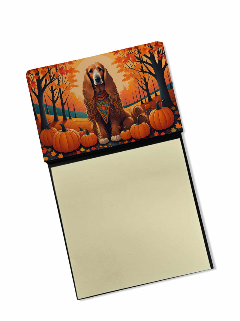 Afghan Hound Fall Sticky Note Holder