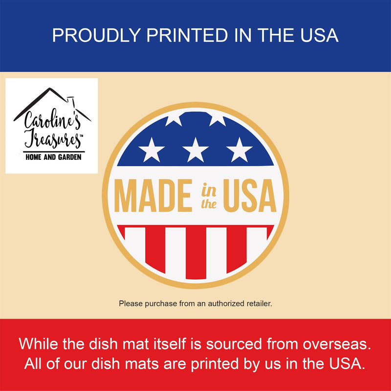 Airedale Terrier Fall Dish Drying Mat