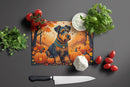 Airedale Terrier Fall Glass Cutting Boards – Durable, Decorative Kitchen Art Large