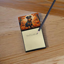 Airedale Terrier Fall Sticky Note Holder- Refiilable Desk Accessory Note Pad