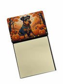 Airedale Terrier Fall Sticky Note Holder- Refiilable Desk Accessory Note Pad