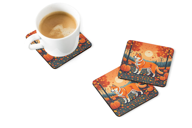 Akita Fall Foam Coaster