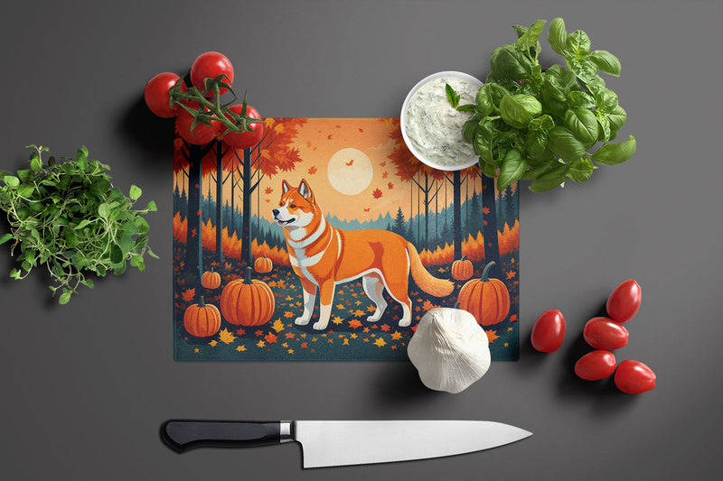 Akita Fall Glass Cutting Boards – Durable, Decorative Kitchen Art Large