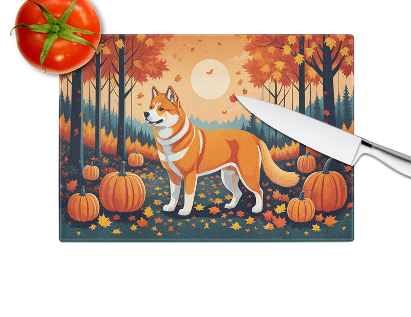 Akita Fall Glass Cutting Boards – Durable, Decorative Kitchen Art Large