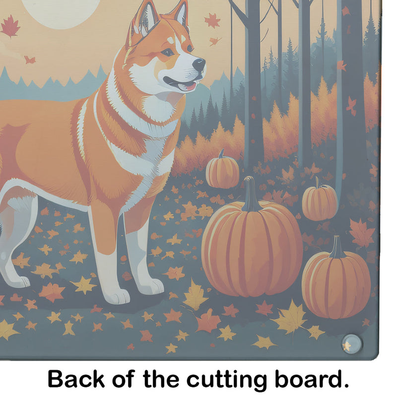 Akita Fall Glass Cutting Boards – Durable, Decorative Kitchen Art Large