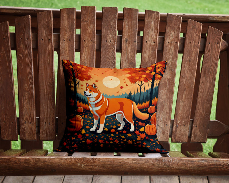 Akita Fall Throw Pillow - 14x14 Decorative Pillow – Art for Your Home & Patio