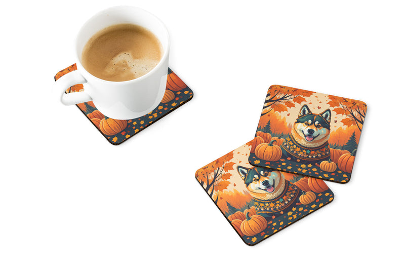 Akita Fall Foam Coaster