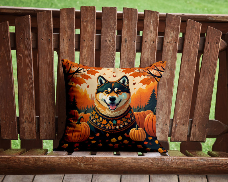 Akita Fall Fabric Decorative Pillow