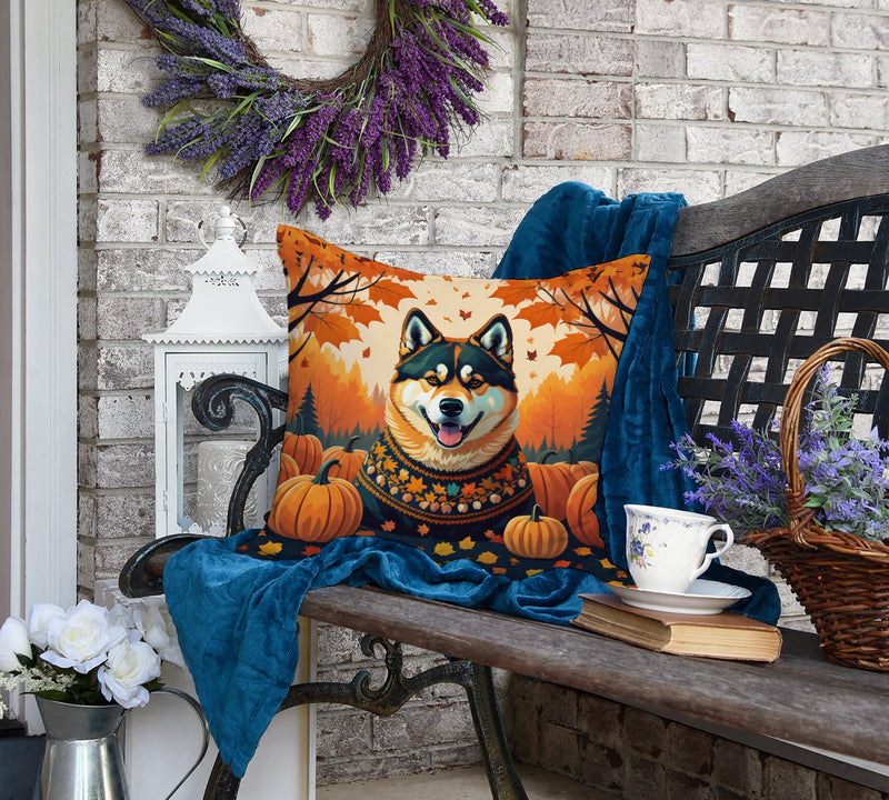 Akita Fall Fabric Decorative Pillow