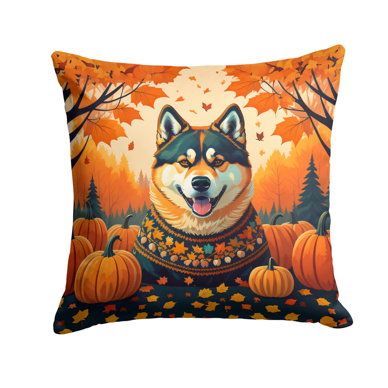 Akita Fall Fabric Decorative Pillow