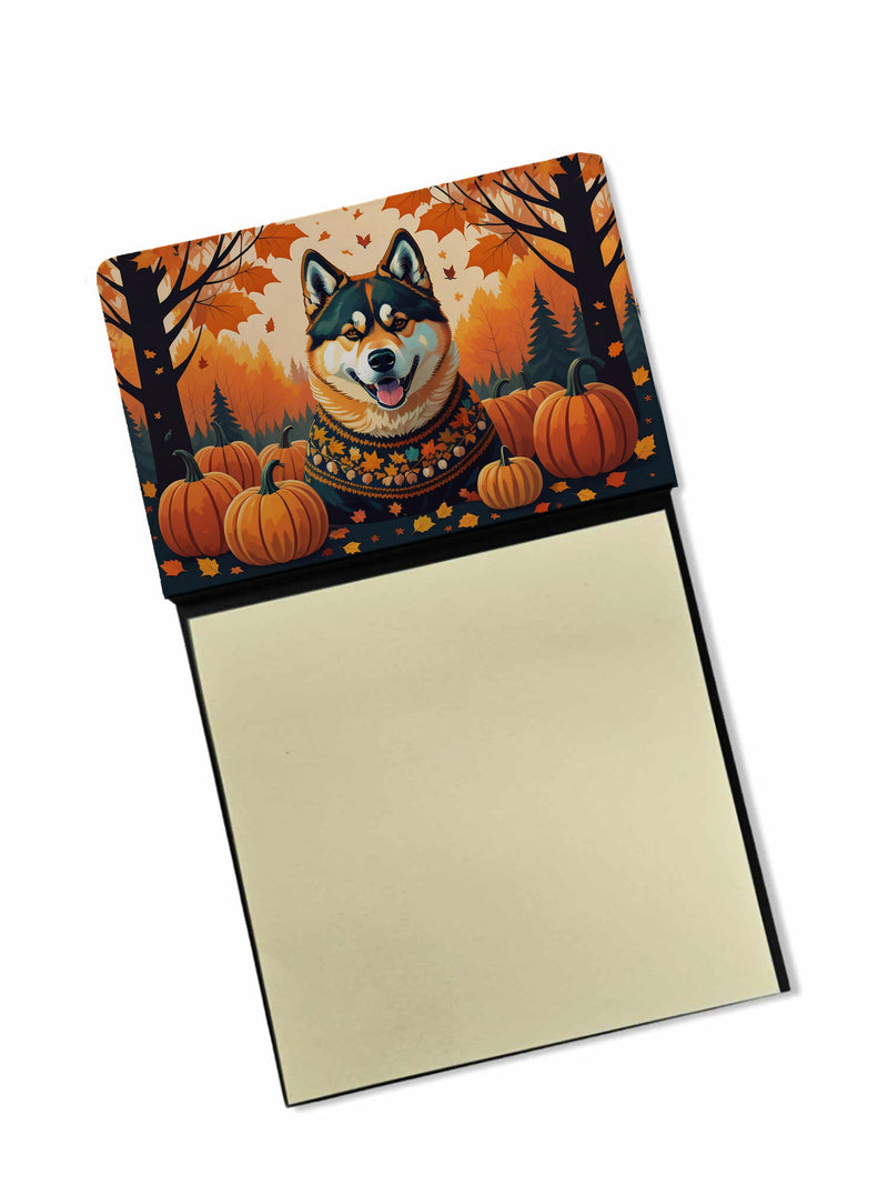 Akita Fall Sticky Note Holder