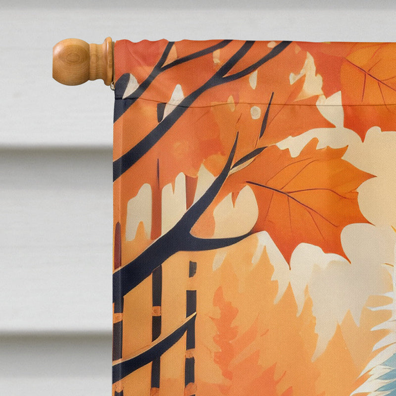 American Eskimo Fall House Flag