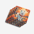 American Eskimo Fall Foam Coaster