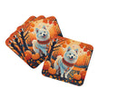 American Eskimo Fall Foam Coaster