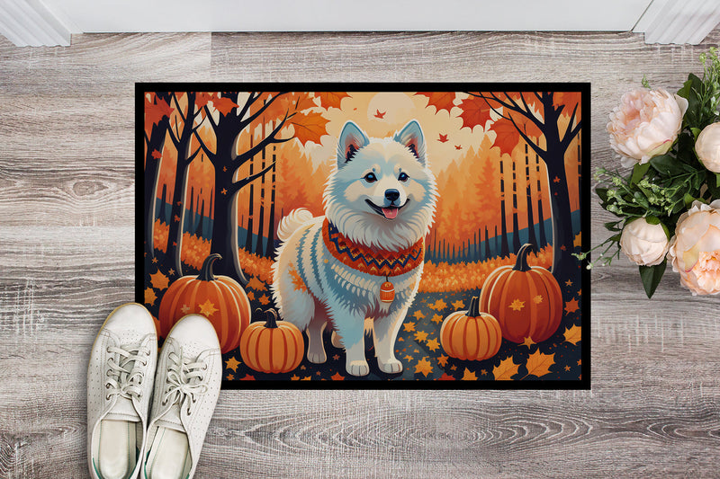 American Eskimo Fall Indoor or Outdoor Mat 24x36