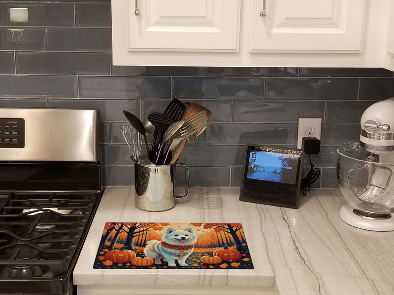 American Eskimo Fall Glass Cutting Boards – Durable, Decorative Kitchen Art Large