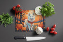 American Eskimo Fall Glass Cutting Boards – Durable, Decorative Kitchen Art Large