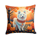 American Eskimo Fall Fabric Decorative Pillow