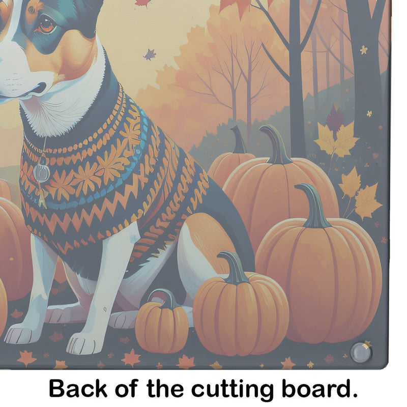 Basenji Fall Glass Cutting Boards – Durable, Decorative Kitchen Art Large