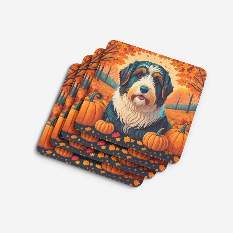 Bearded Collie Fall Foam Coaster