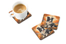 Border Collie Fall Foam Coaster