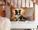 Border Collie Fall Throw Pillow - 14x14 Decorative Pillow – Art for Your Home & Patio