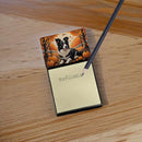 Border Collie Fall Sticky Note Holder- Refiilable Desk Accessory Note Pad