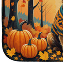 Border Terrier Fall Dish Drying Mat