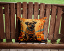 Border Terrier Fall Throw Pillow - 14x14 Decorative Pillow – Art for Your Home & Patio