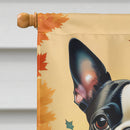 Boston Terrier Fall House Flag