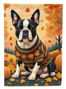 Boston Terrier Fall House Flag