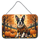 Boston Terrier Fall Wall or Door Hanging Prints