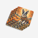 Boston Terrier Fall Foam Coaster