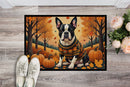 Boston Terrier Fall Doormat -  18x27 Decorative Floor Mat – Indoor/Outdoor Rug